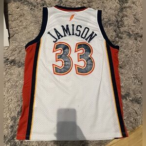 Nike Golden State Warriors Antawn Jamison 33 Jersey White Size Medium Length +2”